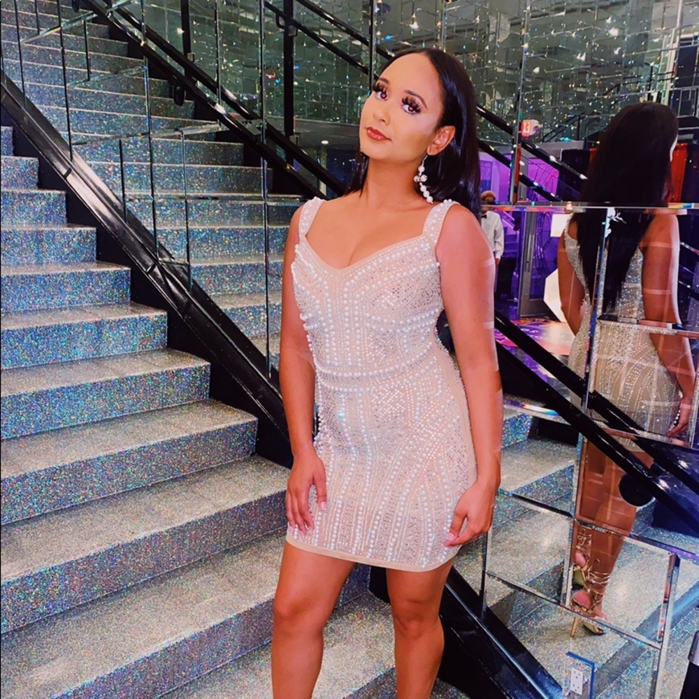 Beautiful Beaded Bodycon Mini Dress